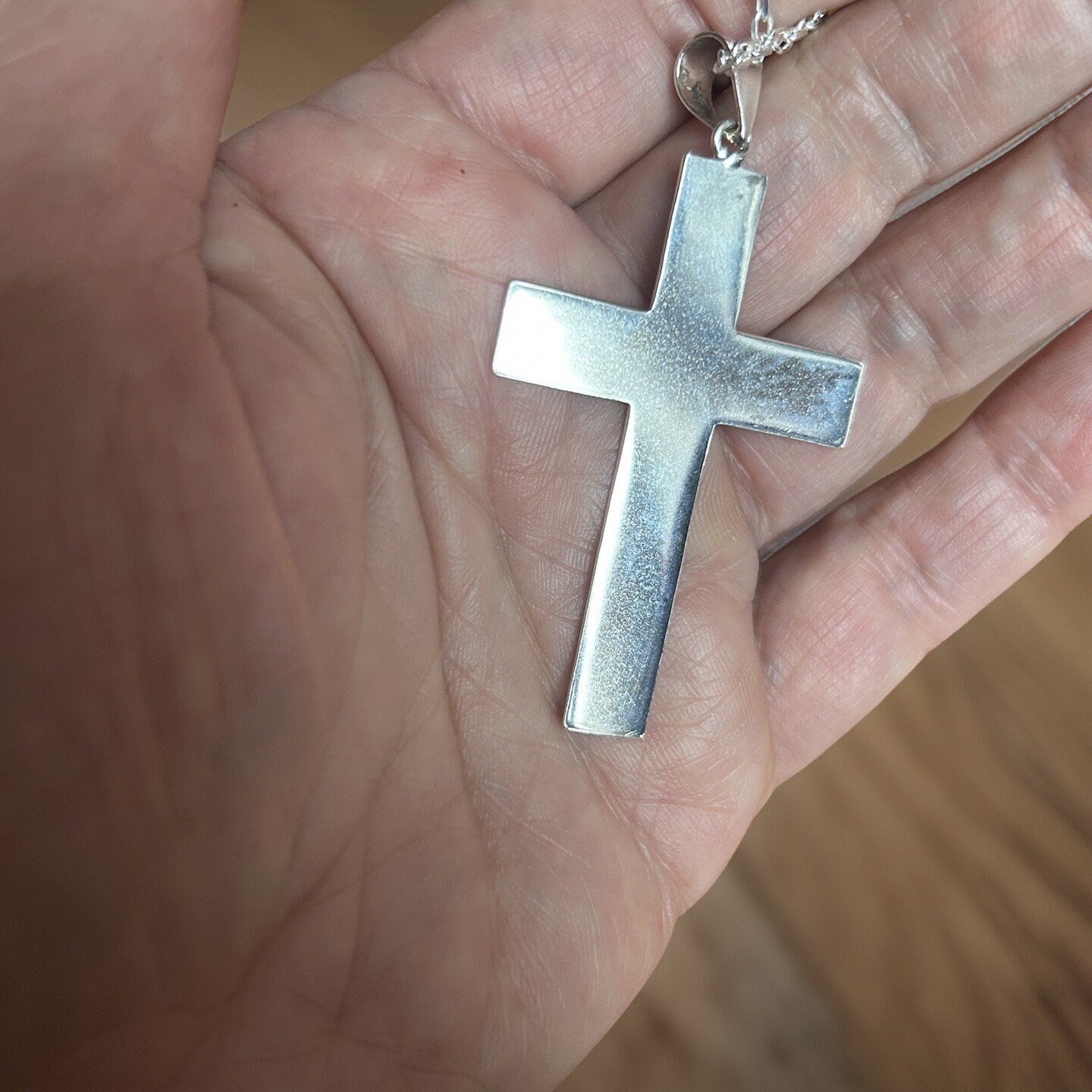 Sterling Silver Cross Pendant | Minimalist Men&