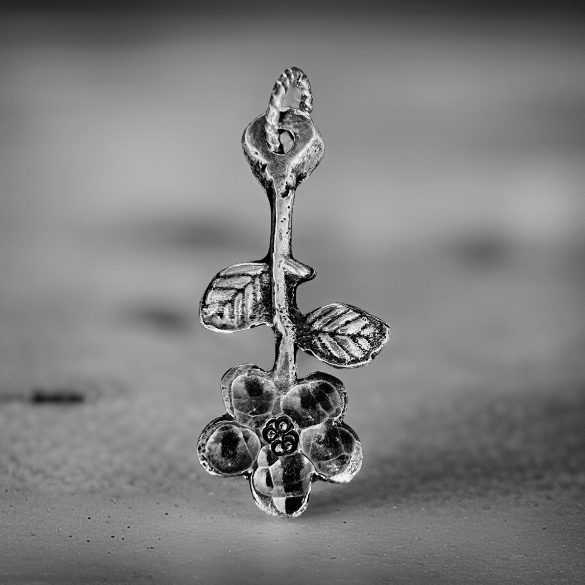 Sterling Silver Handcrafted Flower Pendant