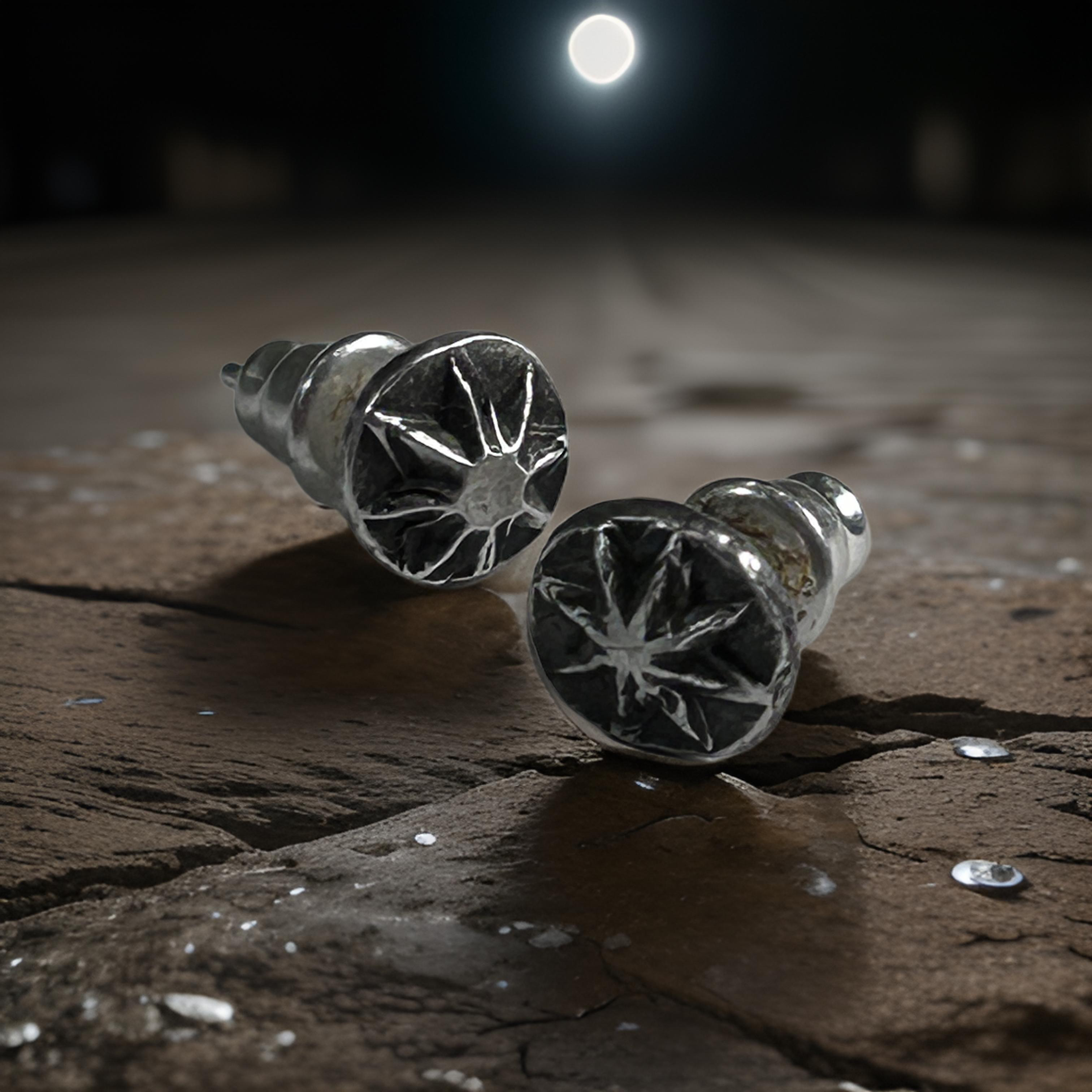 Men’s Stud Earrings - Oxidized Small Earrings