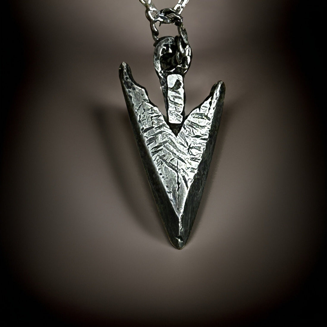 Mens Necklace Arrowhead Pendant made of Sterling Silver