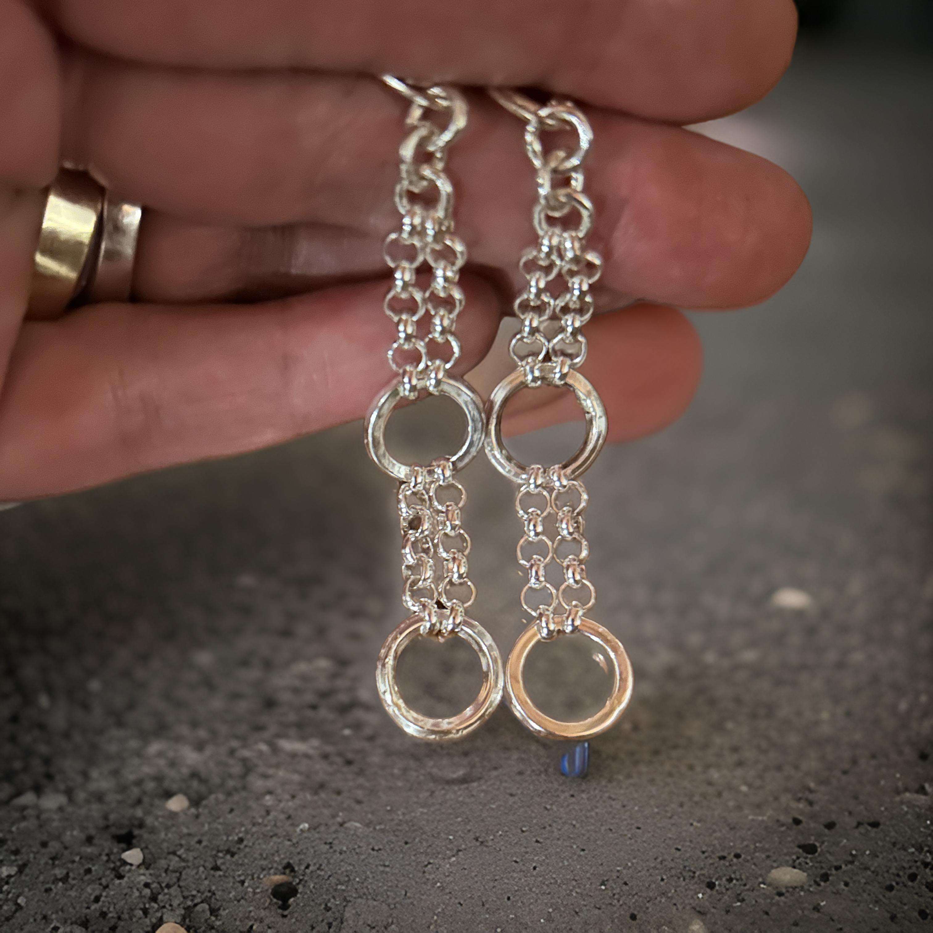 Adjustable Sterling Silver Circle Necklace & Earrings – Bracelet Option – Custom Elegant Gift for Her