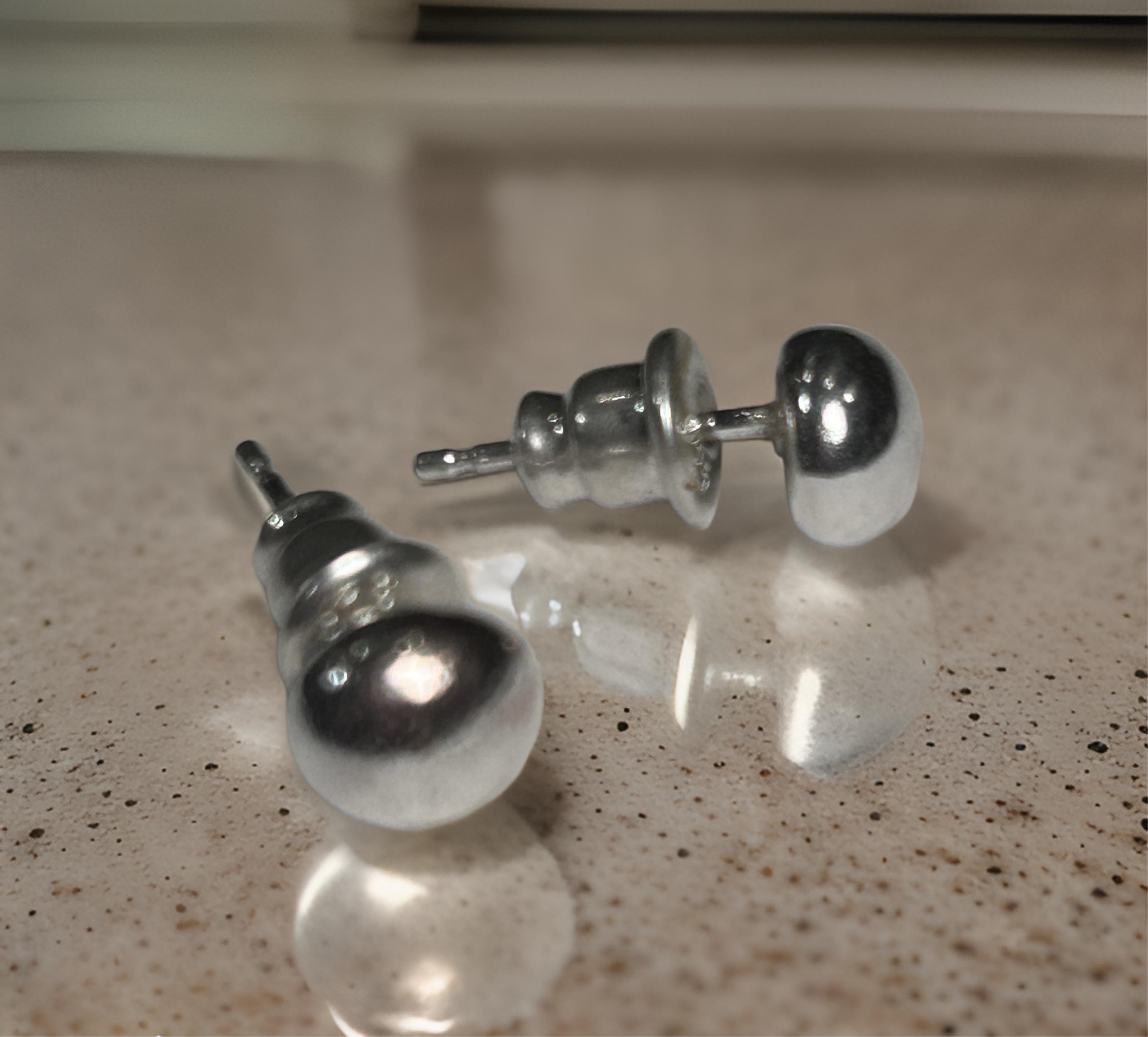Minimalist Ball Stud Earrings- 925 Sterling Silver