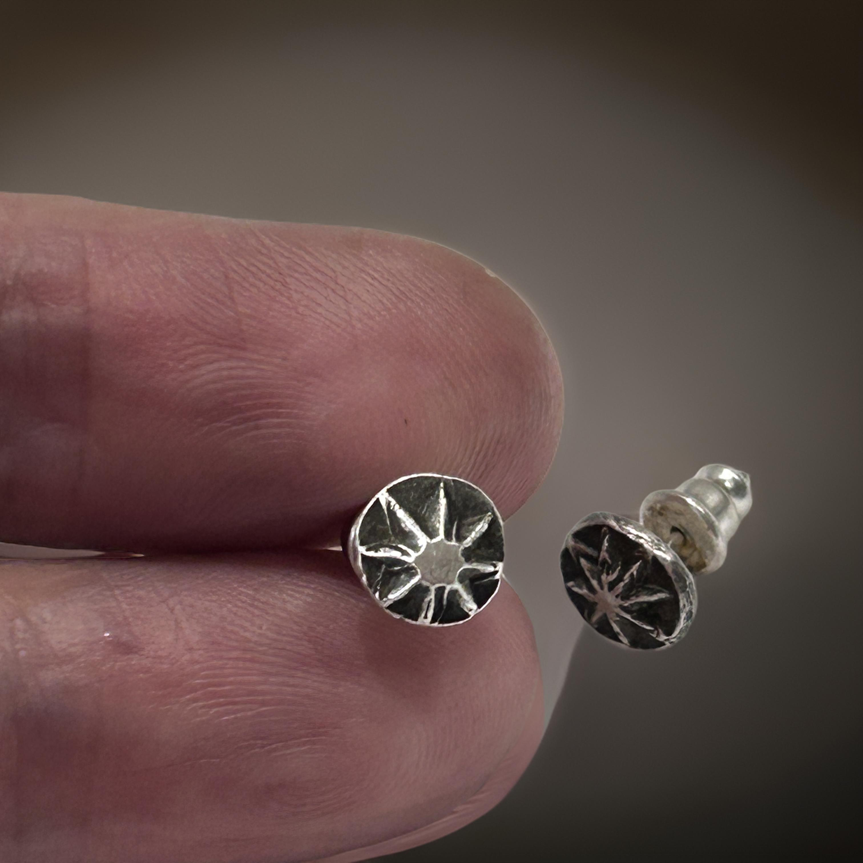 Men’s Stud Earrings - Oxidized Small Earrings