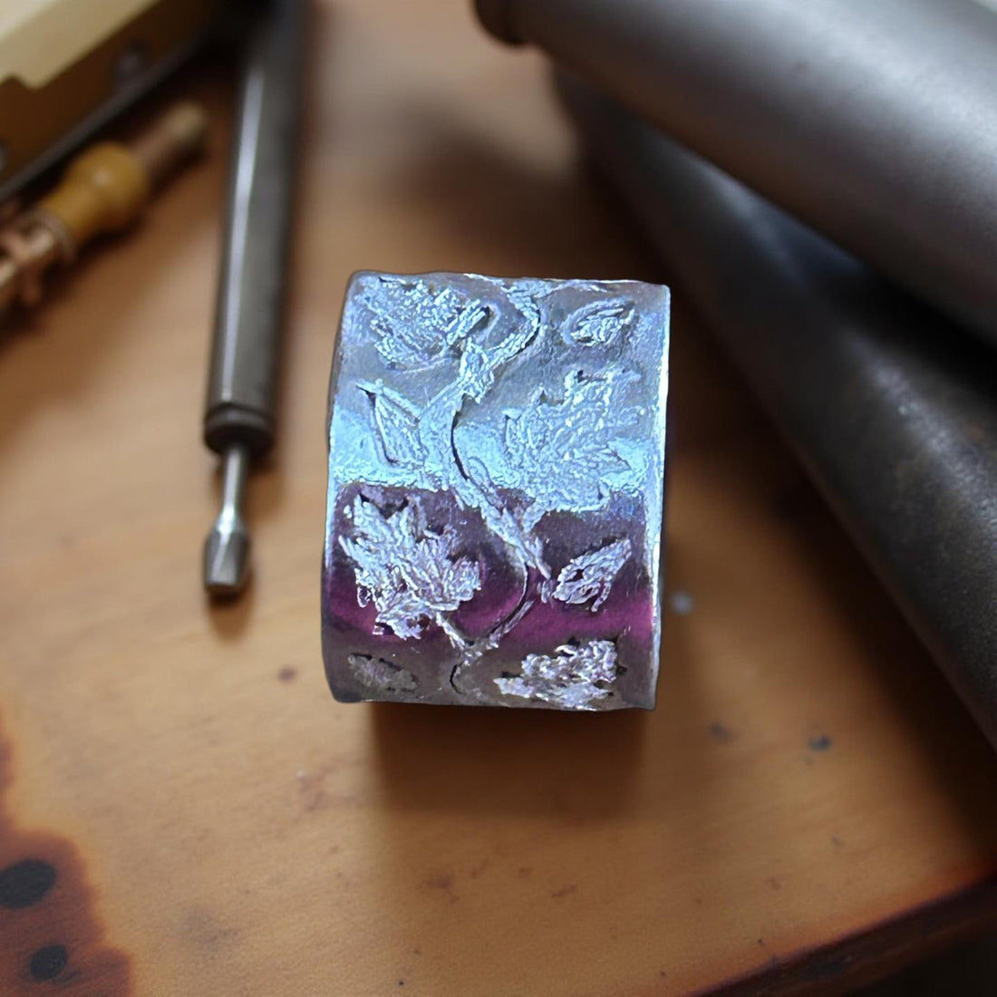 Handmade Fine Silver 999 Ring Wide Band Adjustable Ring