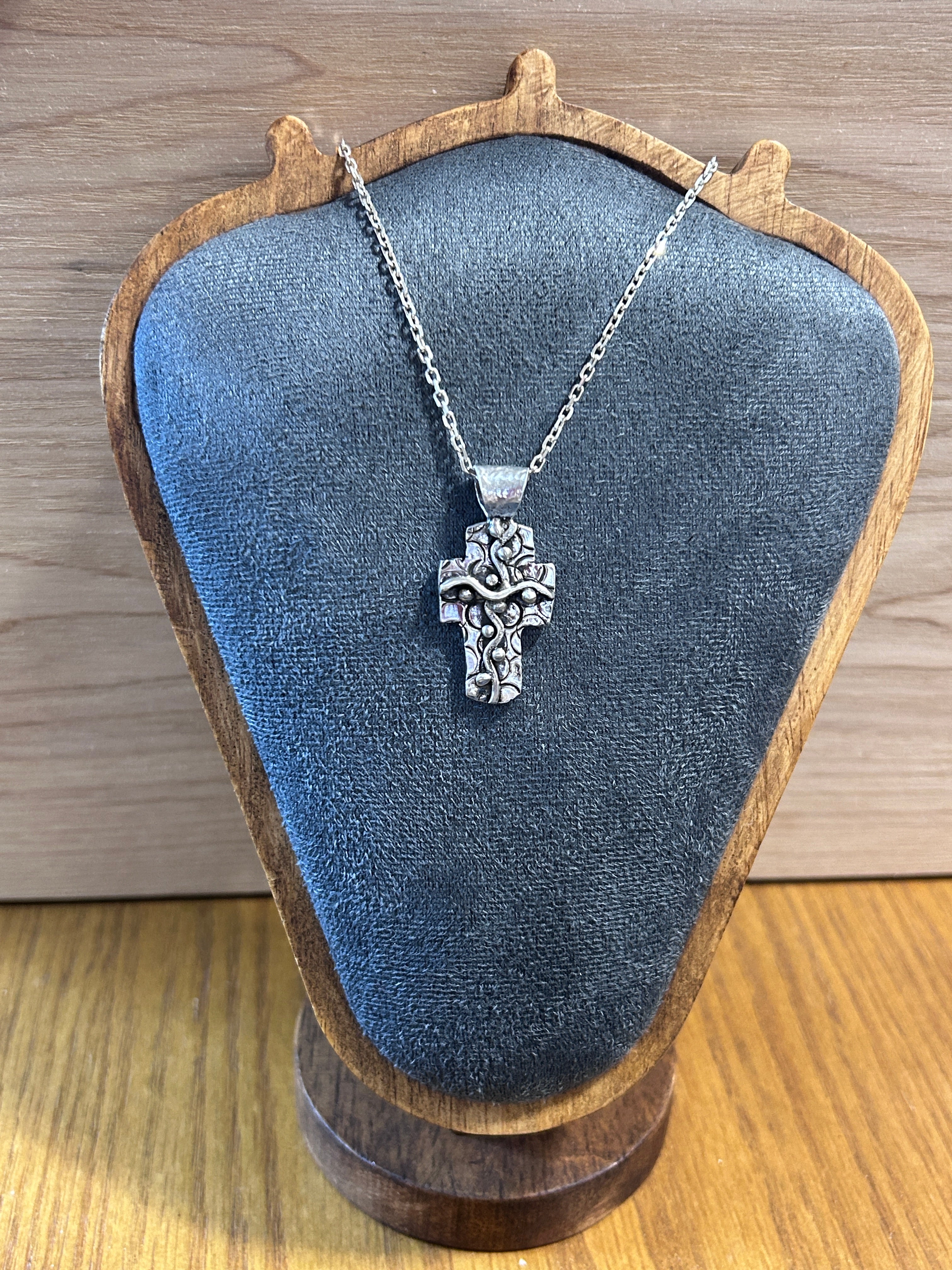 Artisan Sterling Cross Necklace