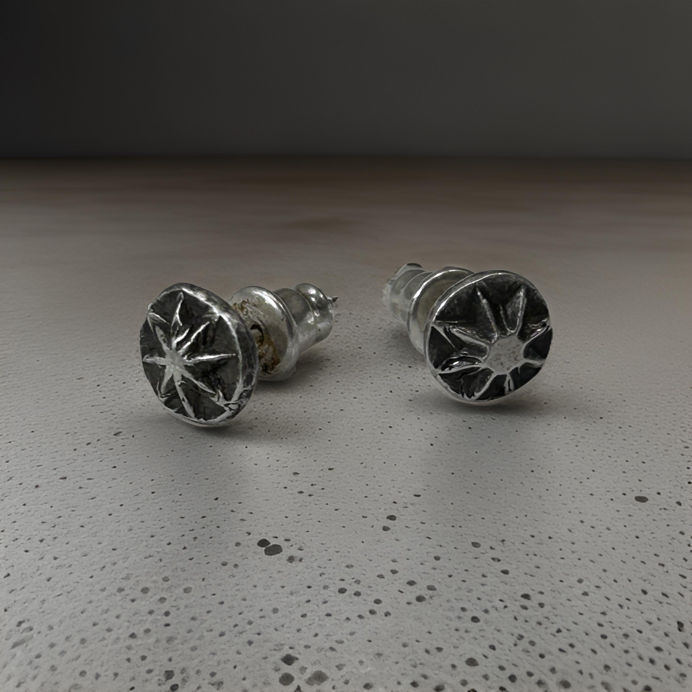 Men’s Stud Earrings - Oxidized Small Earrings