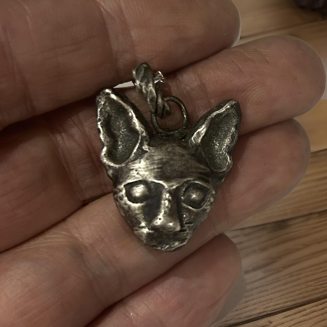 Sphinx Cat Pendant | Sterling Silver