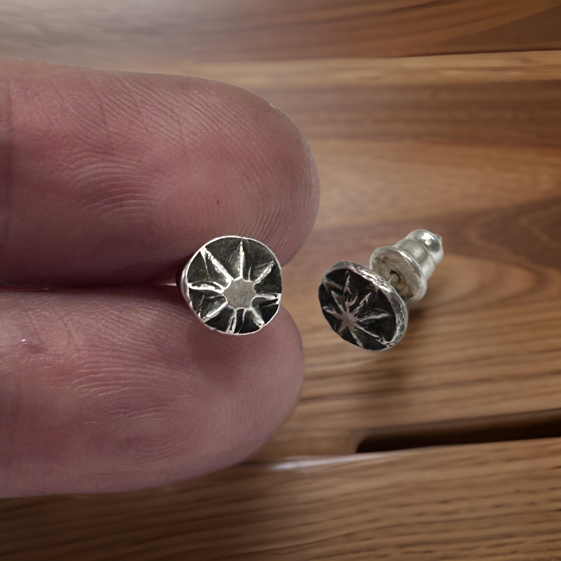 Men’s Stud Earrings - Oxidized Small Earrings