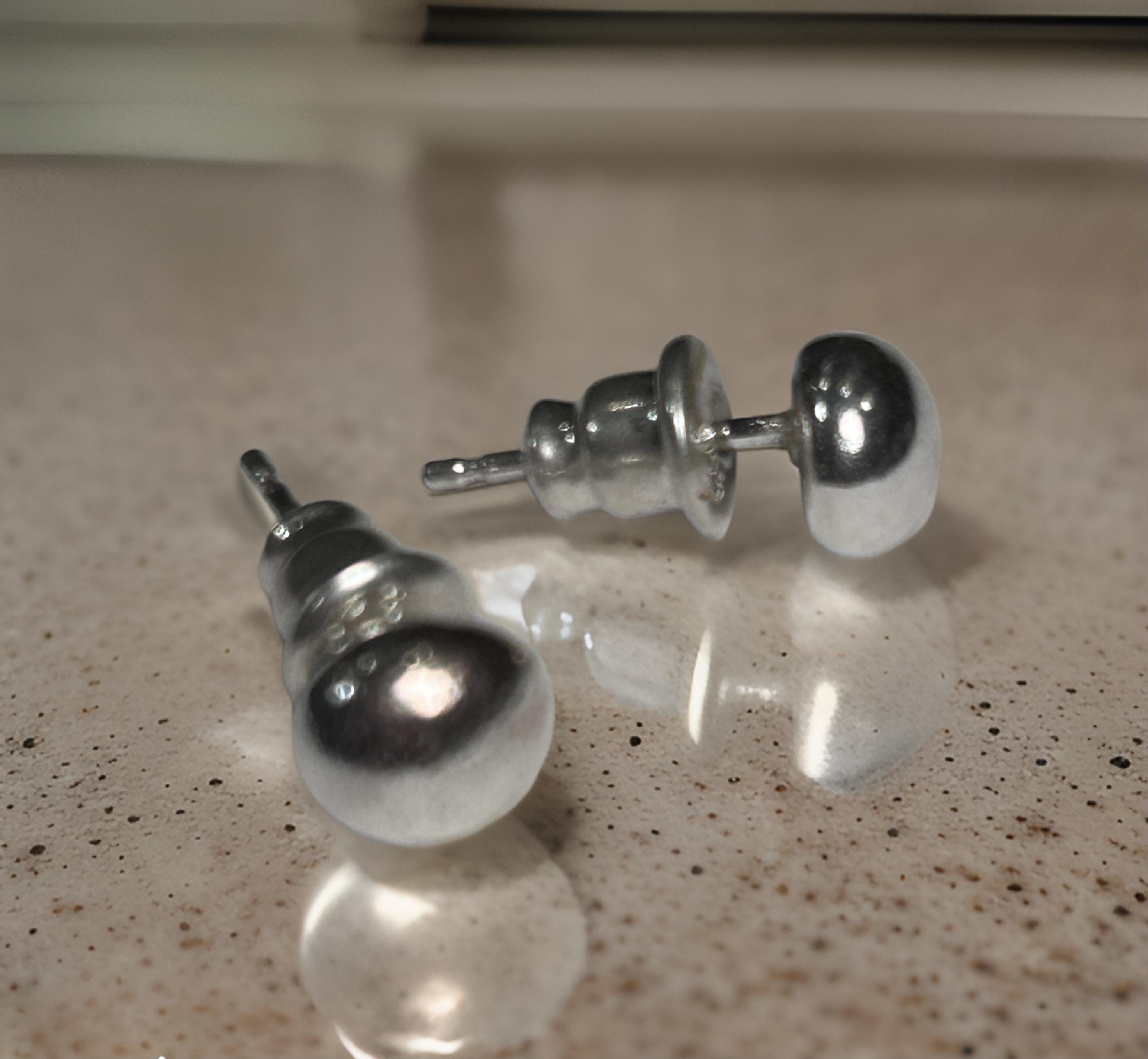 Minimalist Ball Stud Earrings- 925 Sterling Silver