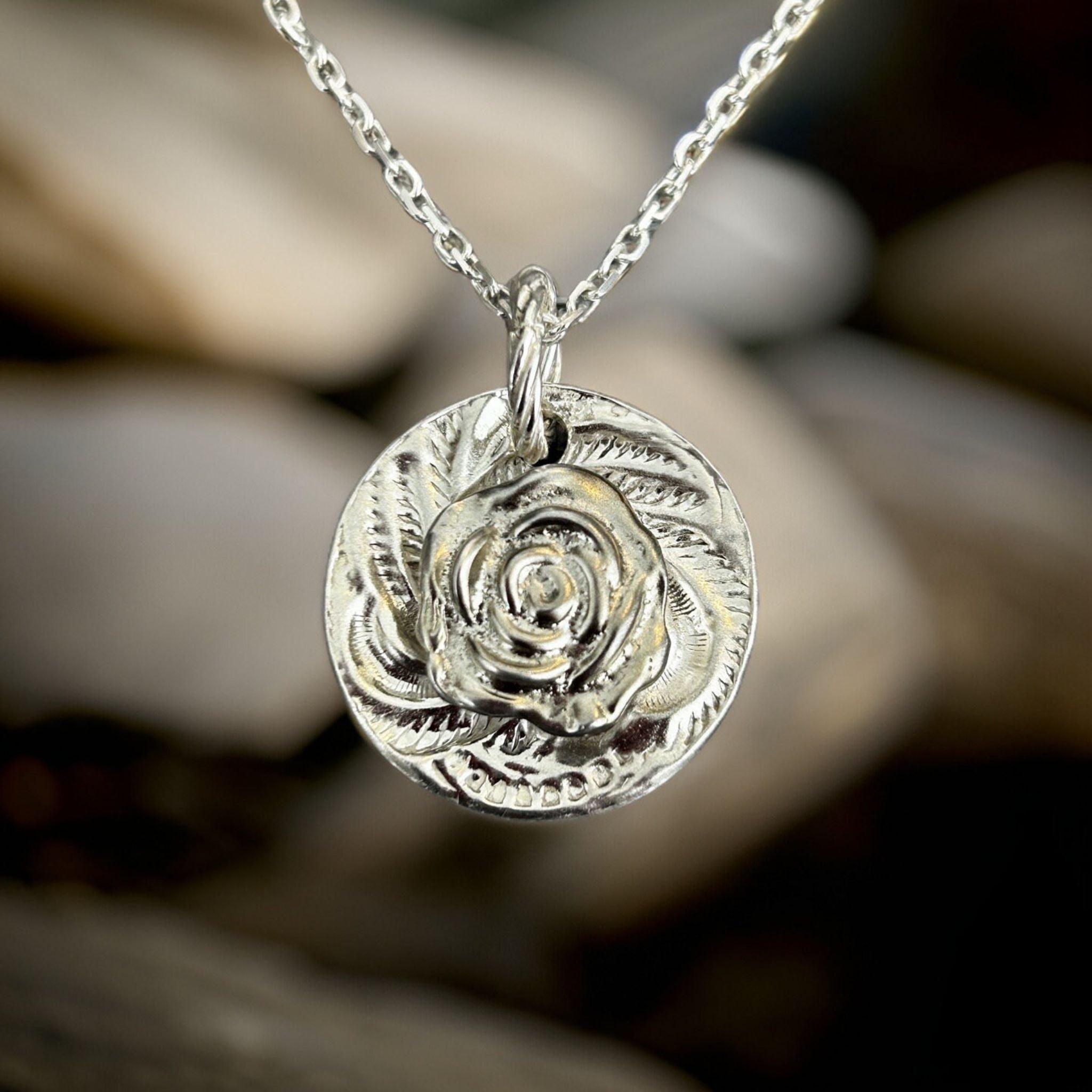 Silver Rose necklace