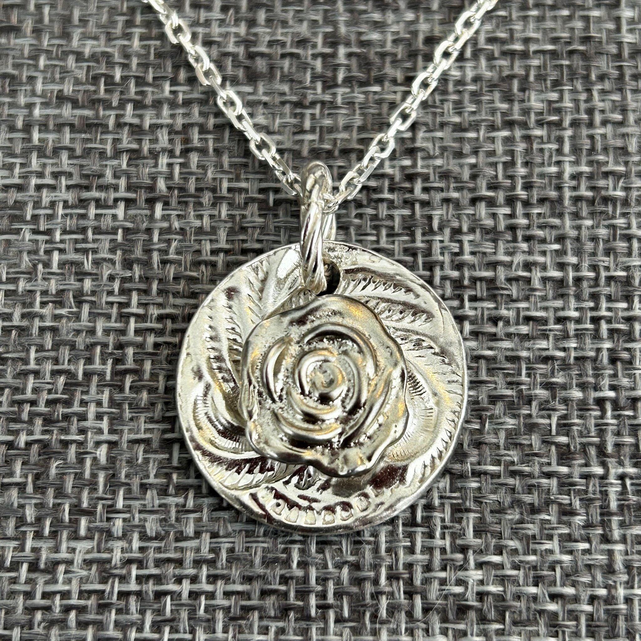 Silver Rose necklace