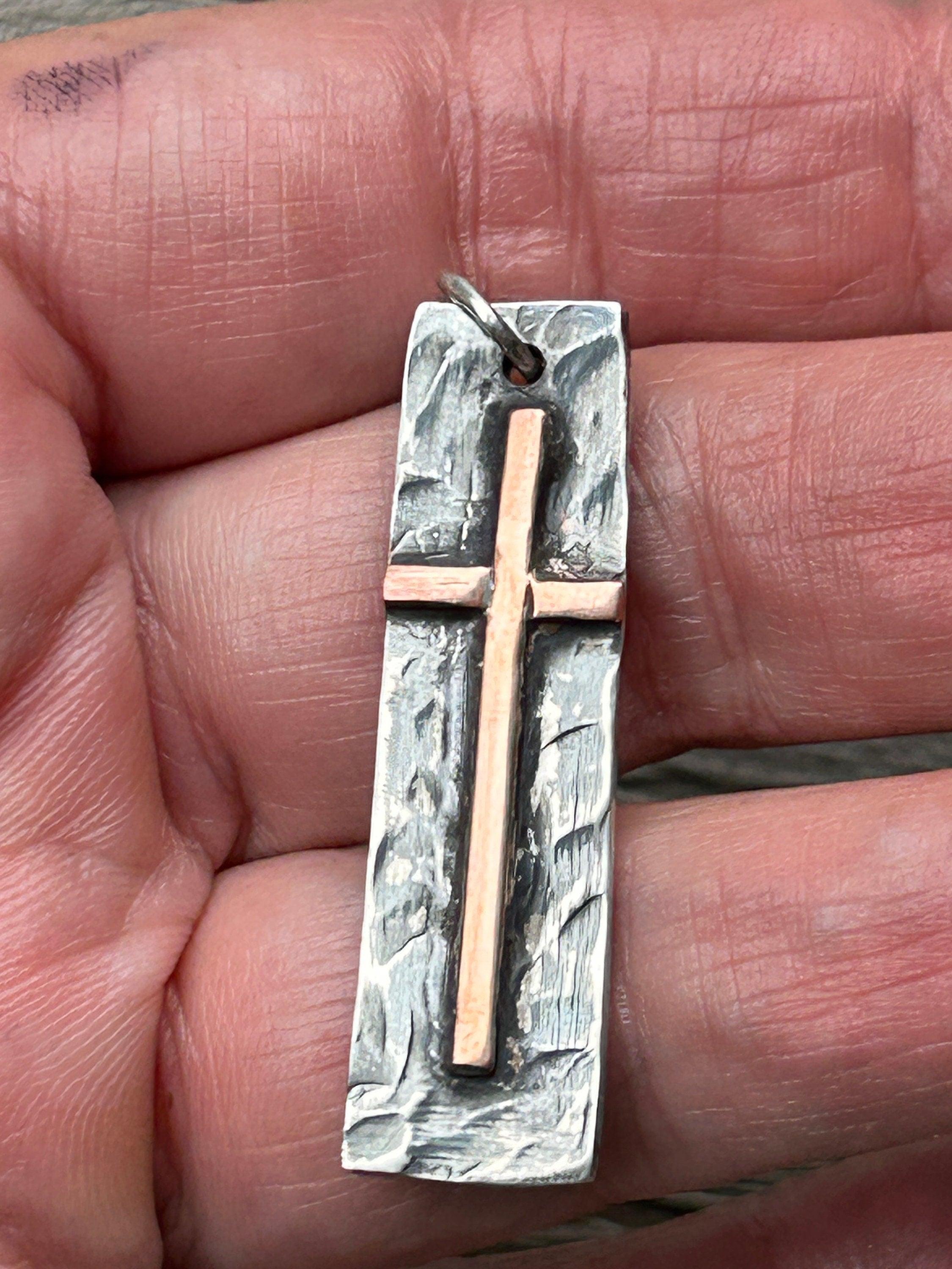 Copper Cross Necklace - Men&