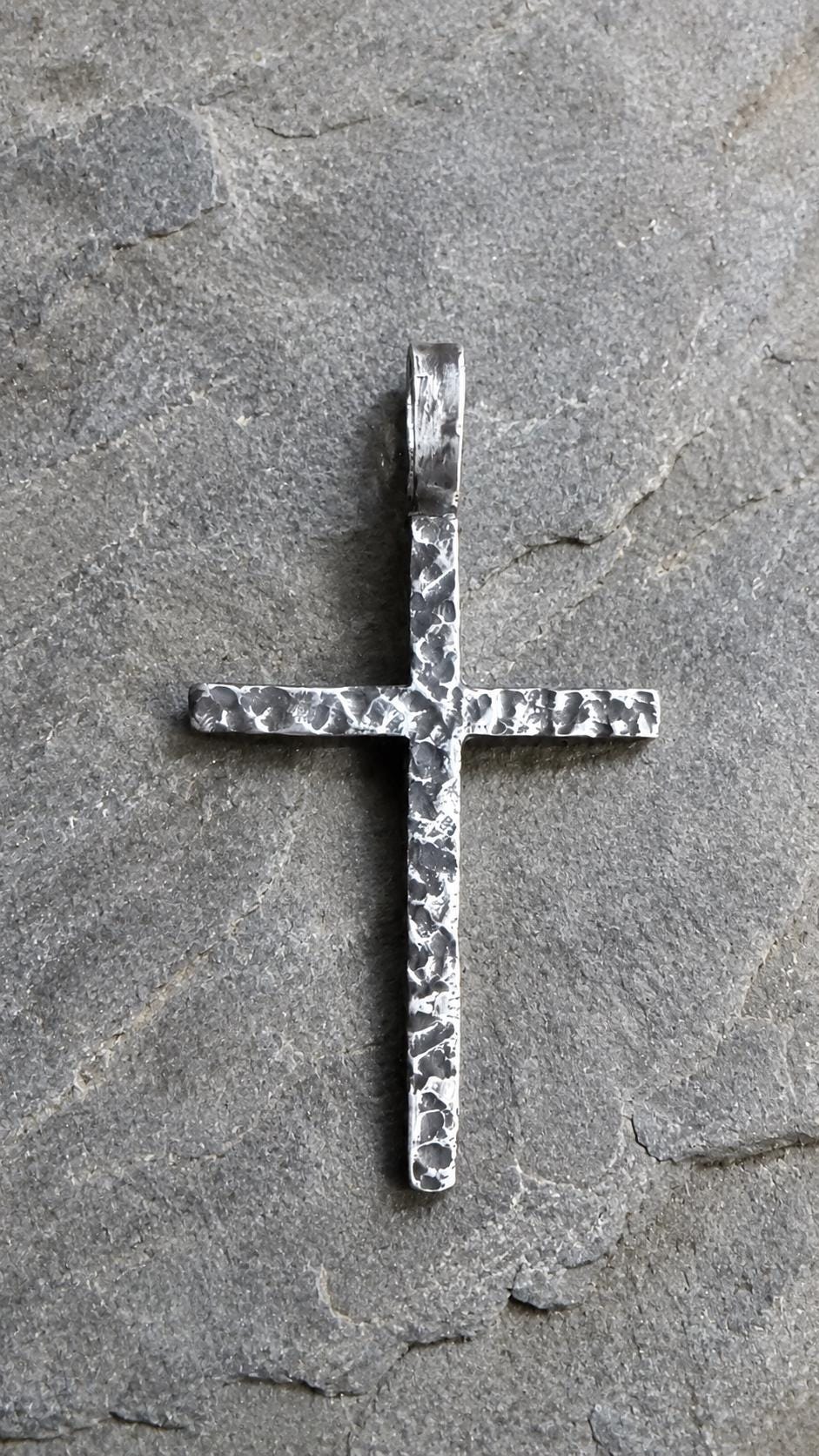 Men’s Oxidized Sterling Silver Cross Pendant