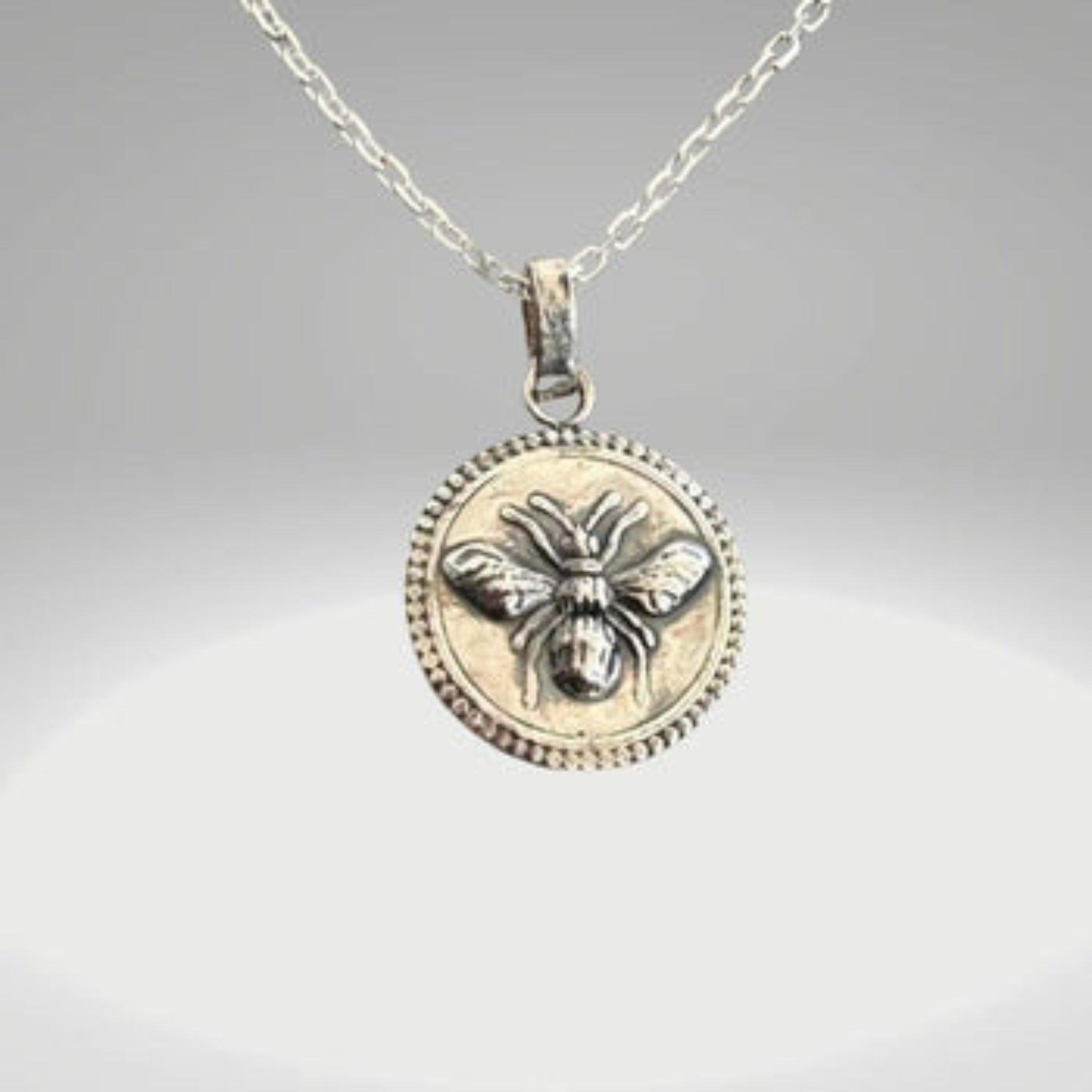 Bee Pendant Necklace - Wild Bee Pendant | JJewelryArt