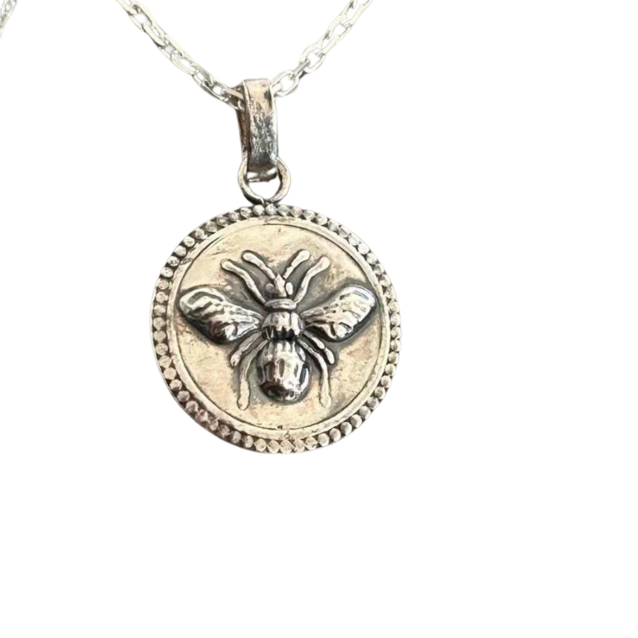 Bee Pendant Necklace - Wild Bee Pendant | JJewelryArt
