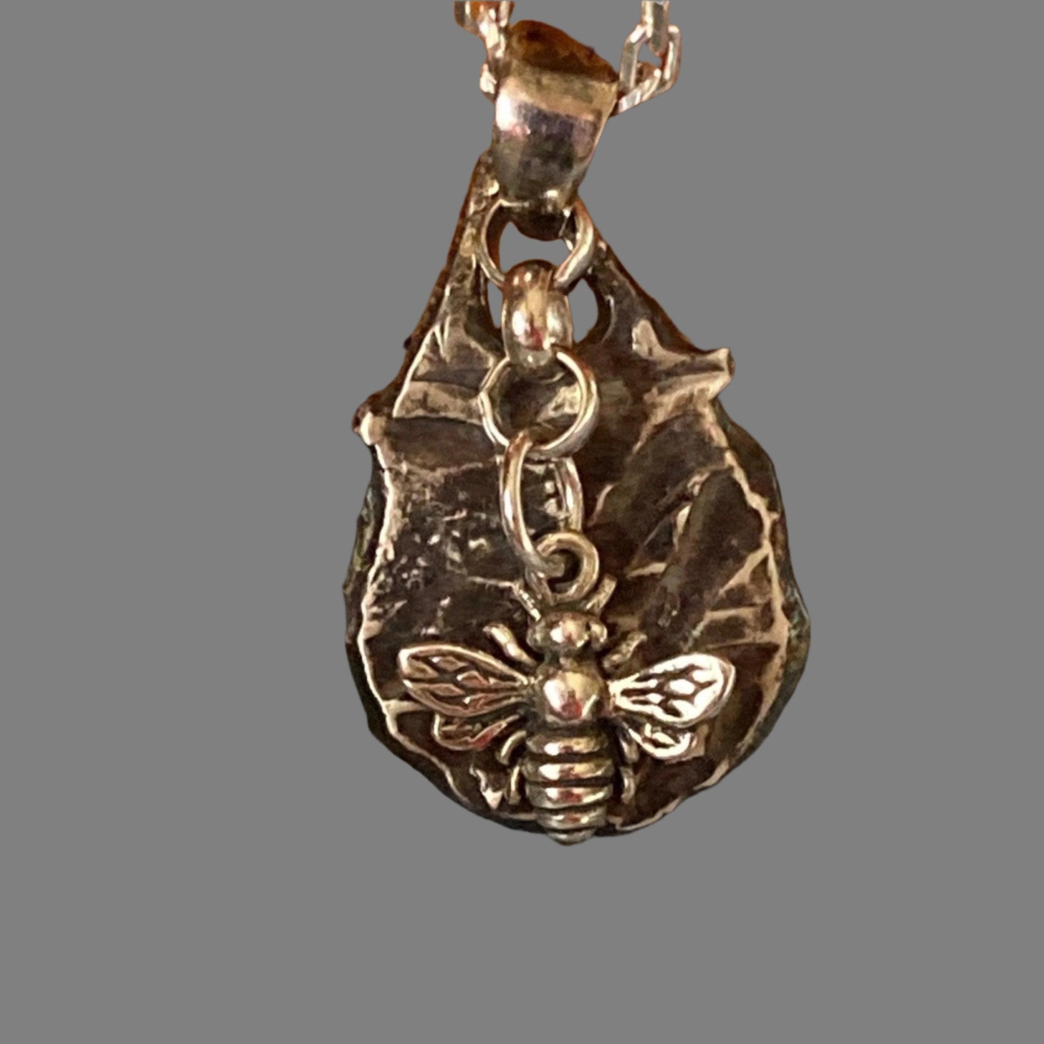 Unique 925 Sterling Silver Bee Necklace Handcrafted Jewelry