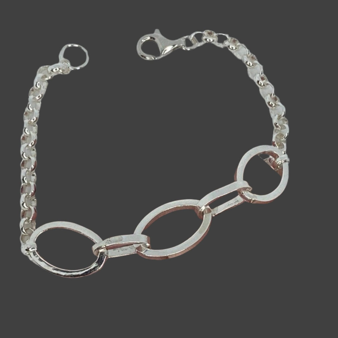 Oval Link Bracelet - Women Silver Bracelet | JJewelryArt