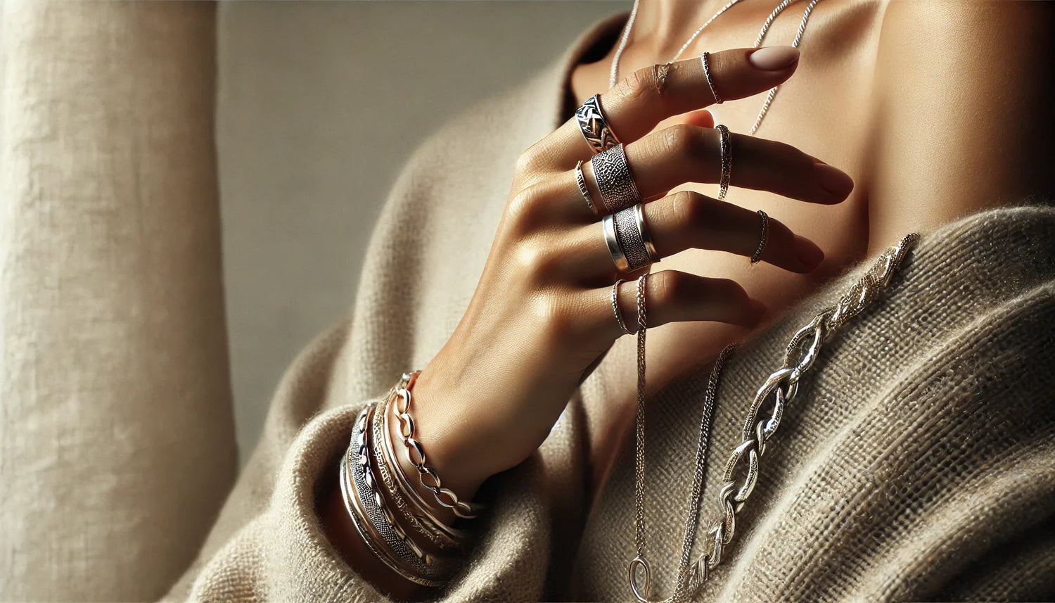Sterling Silver Necklace - JJewelryArt