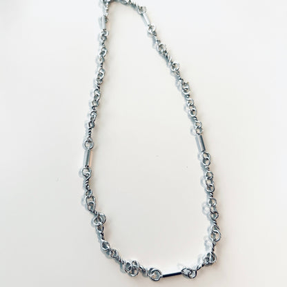 Hand-Twisted Sterling Silver Chain Necklace – 18-Inch Artisan 925 Links
