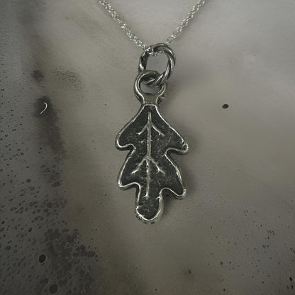 Oak Leaf Necklace | Sterling Silver Nature Inspired Leaf Pendant