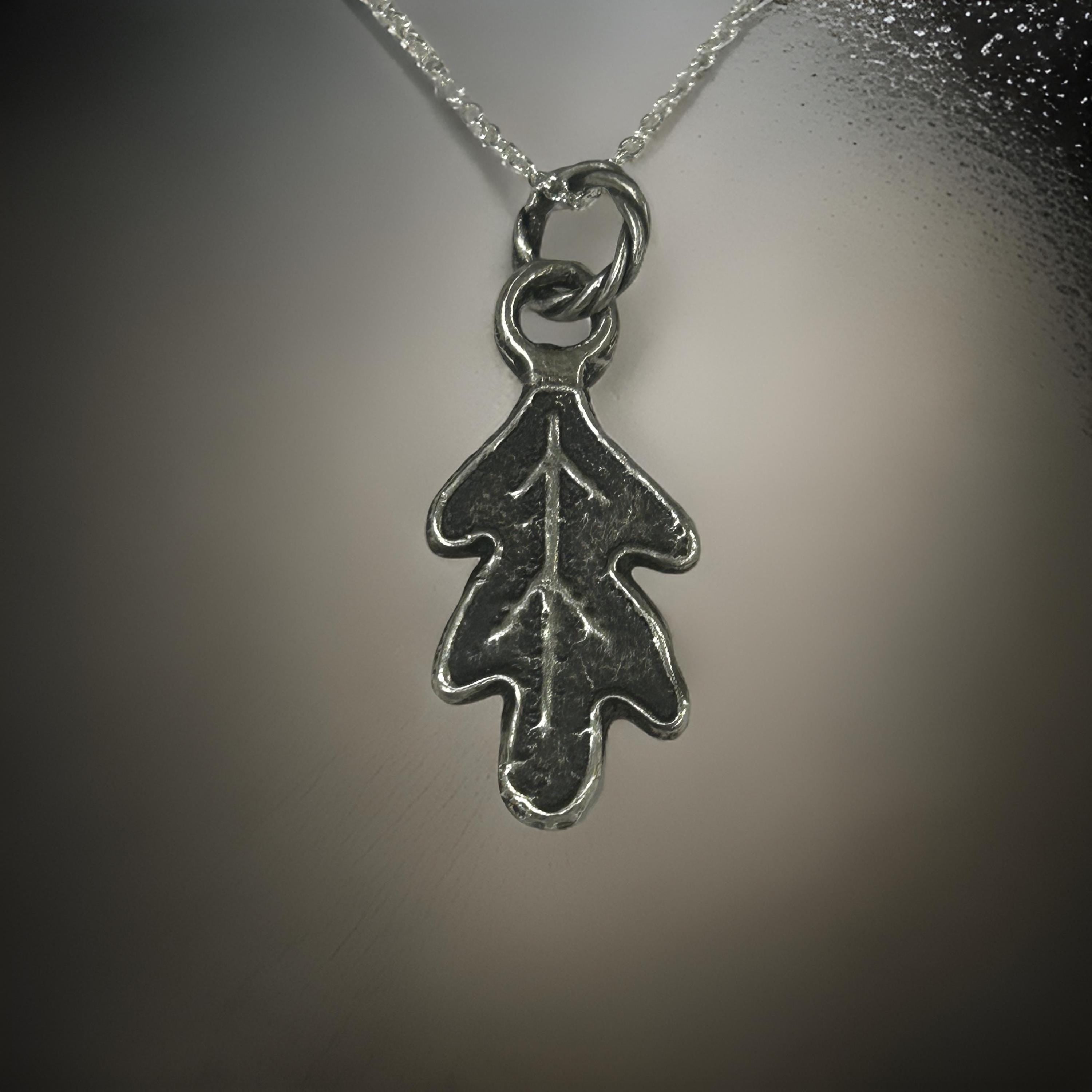 Oak Leaf Necklace | Sterling Silver Nature Inspired Leaf Pendant