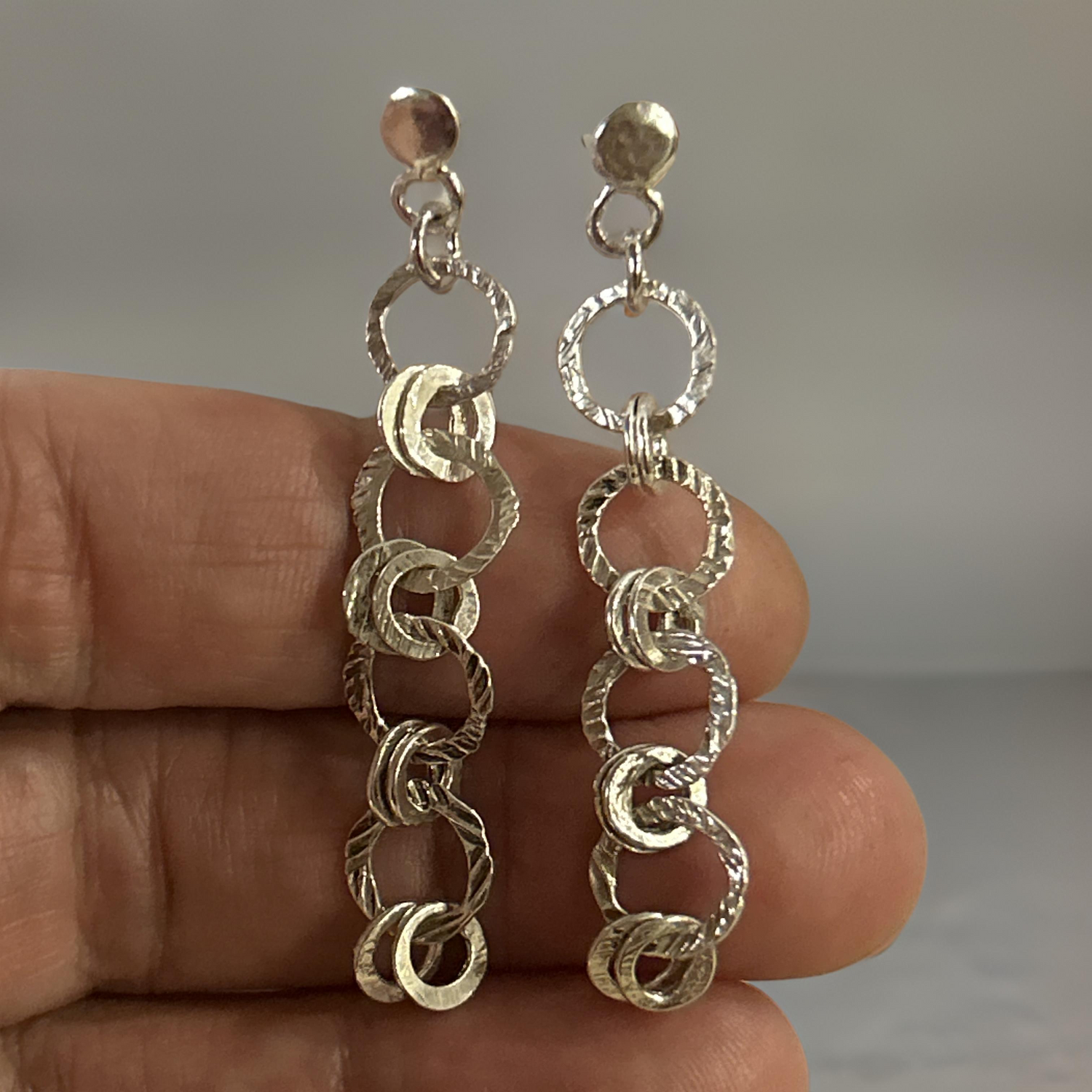 Delicate Dangle Earrings made from Sterling Silver