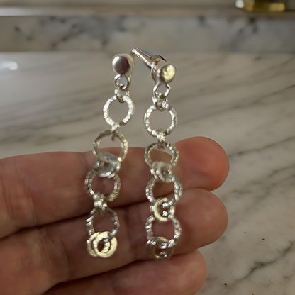 Delicate Dangle Earrings made from Sterling Silver