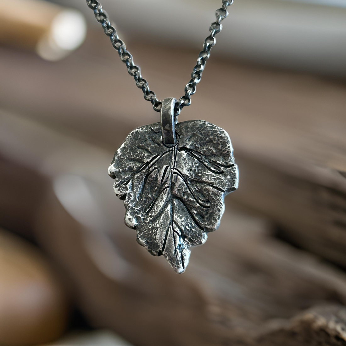 Sterling Silver Oak Leaf