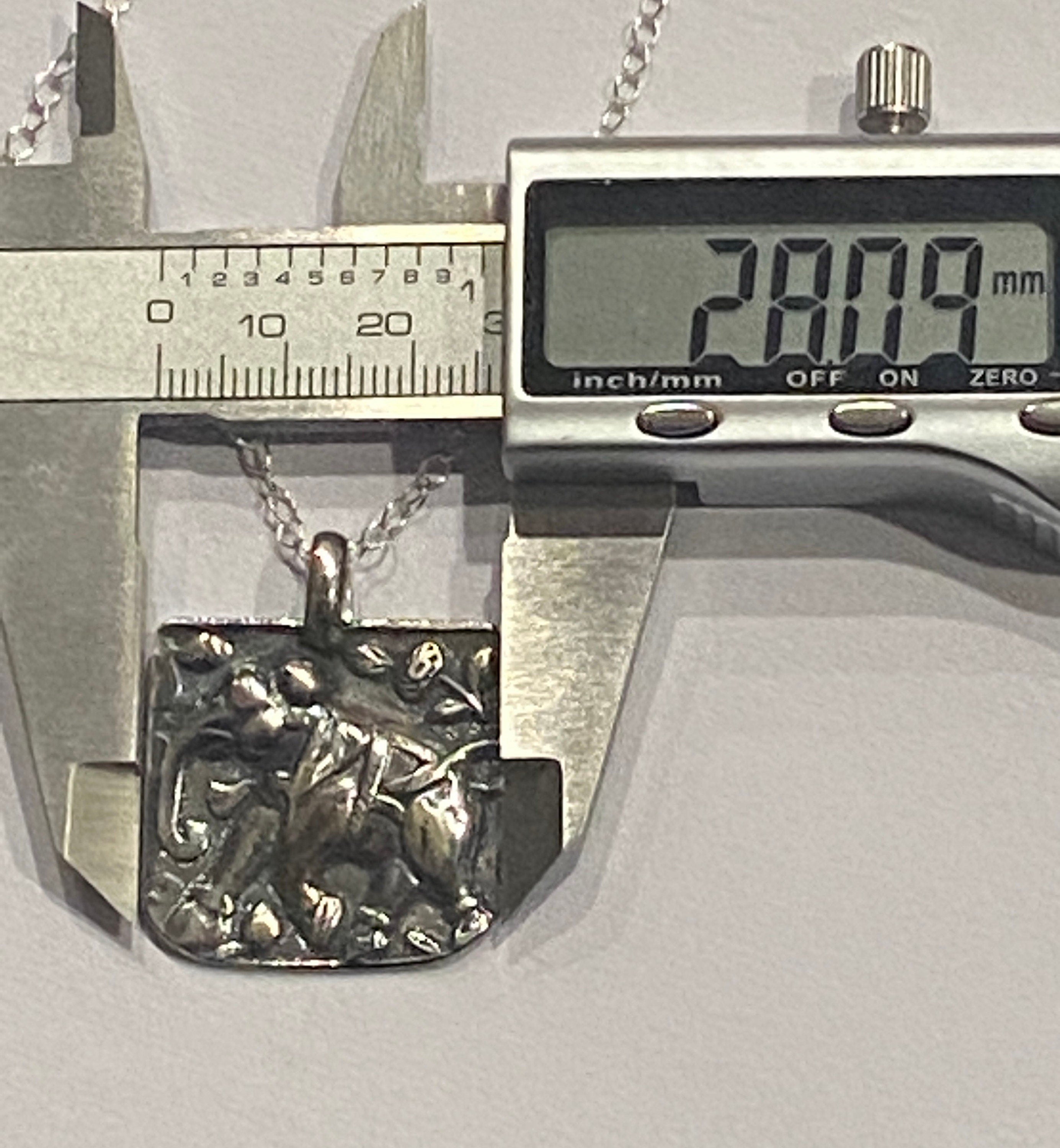 Handmade 999 Fine Silver Botanical Pendant Necklace – Nature Inspired Organic Design
