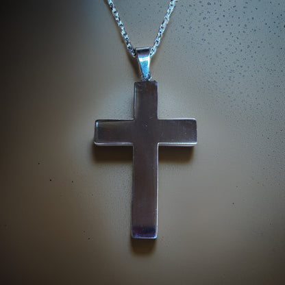 Sterling Silver Cross Pendant | Minimalist Men&