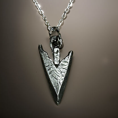 Mens Necklace Arrowhead Pendant made of Sterling Silver