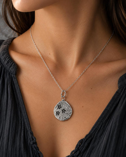 Sterling Silver Star Pendant Necklace Celestial Jewelry