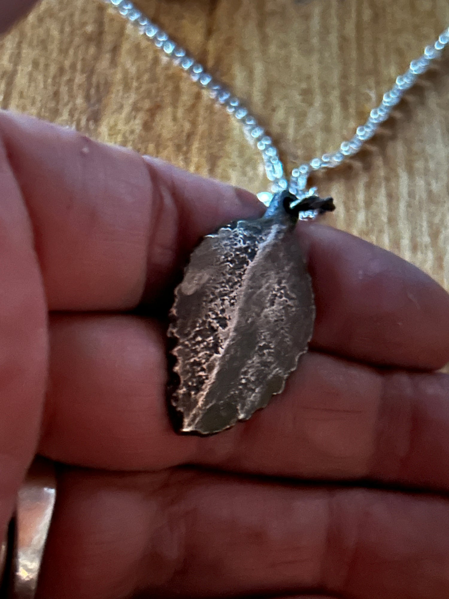 Sterling Silver Birch Leaf Necklace - Natural Botanical Leave