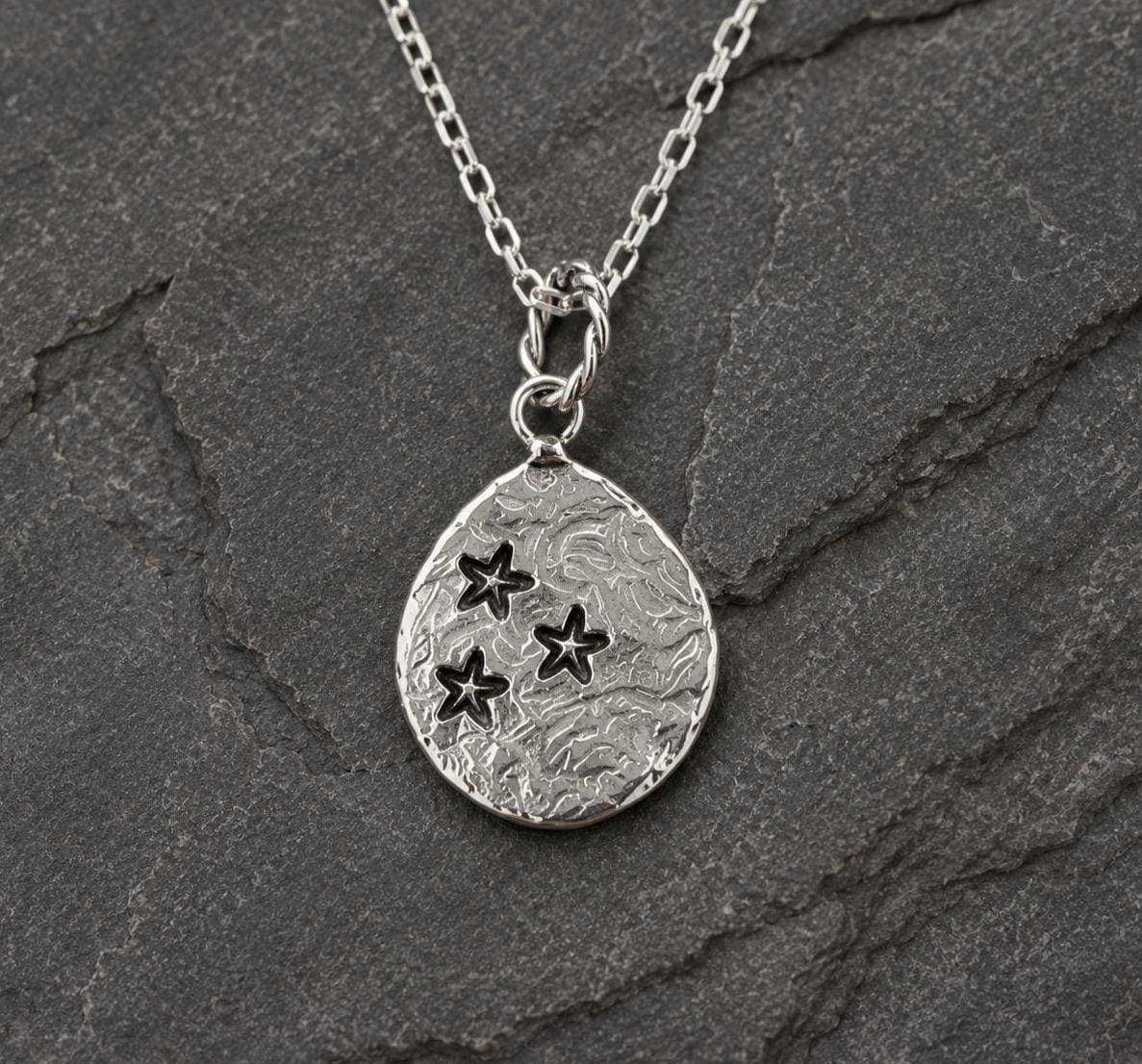 Sterling Silver Star Pendant Necklace Celestial Jewelry