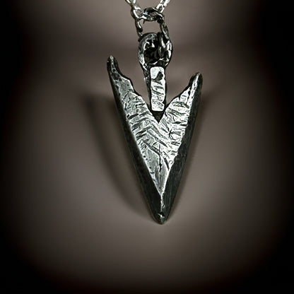 Mens Necklace Arrowhead Pendant made of Sterling Silver