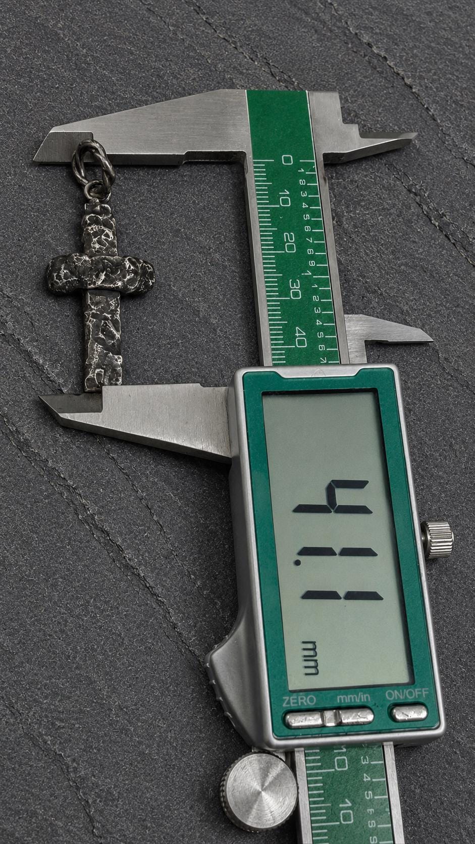 Handmade Sterling Silver Rustic Cross Pendant, Oxidized Artisan Christian Jewelry
