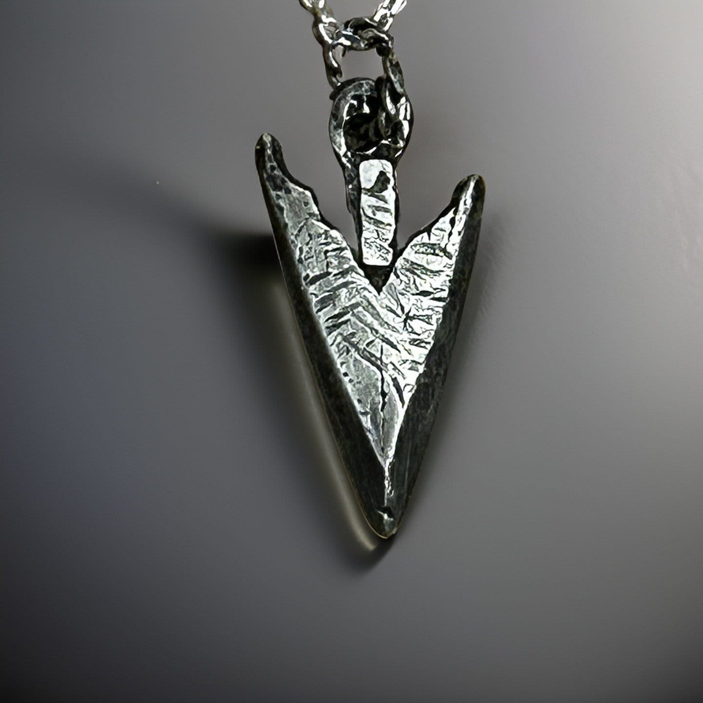Mens Necklace Arrowhead Pendant made of Sterling Silver