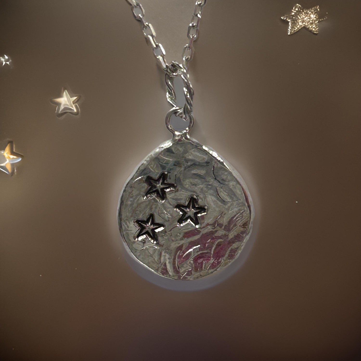 Sterling Silver Star Pendant Necklace Celestial Jewelry