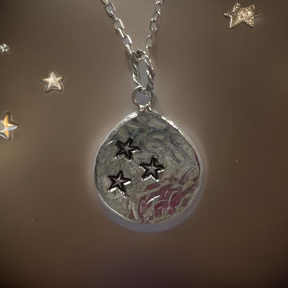 Sterling Silver Star Pendant Necklace Celestial Jewelry