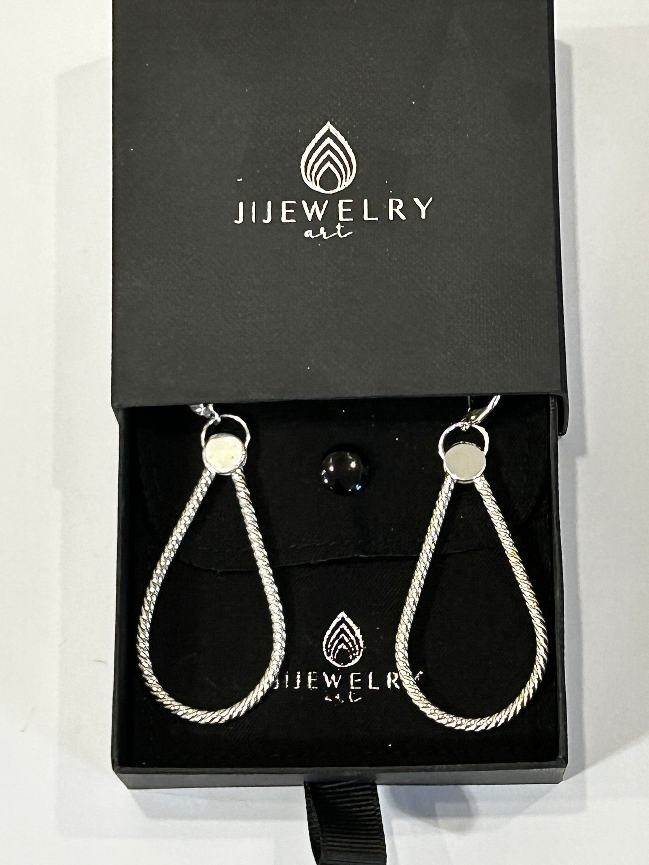 Sterling Silver Statement Hoops Earrings • Twisted Large Drop Earrings • Big Silver Earrings • Gift for Girlfriend • Gift for Her