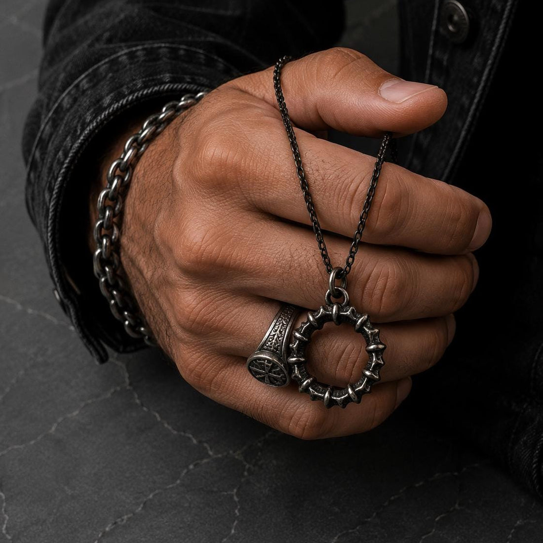 Sterling silver men&