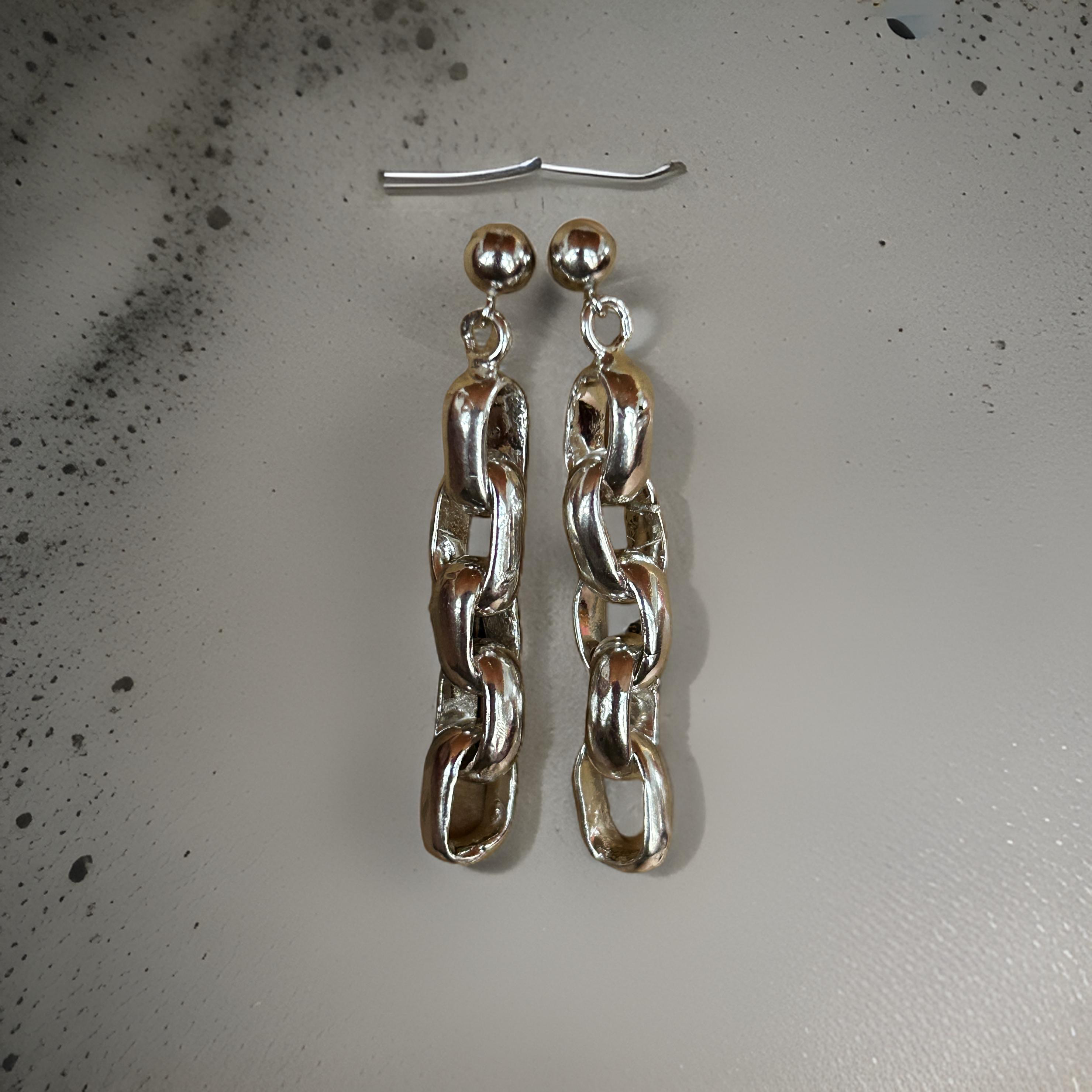 Silver Chain Earrings