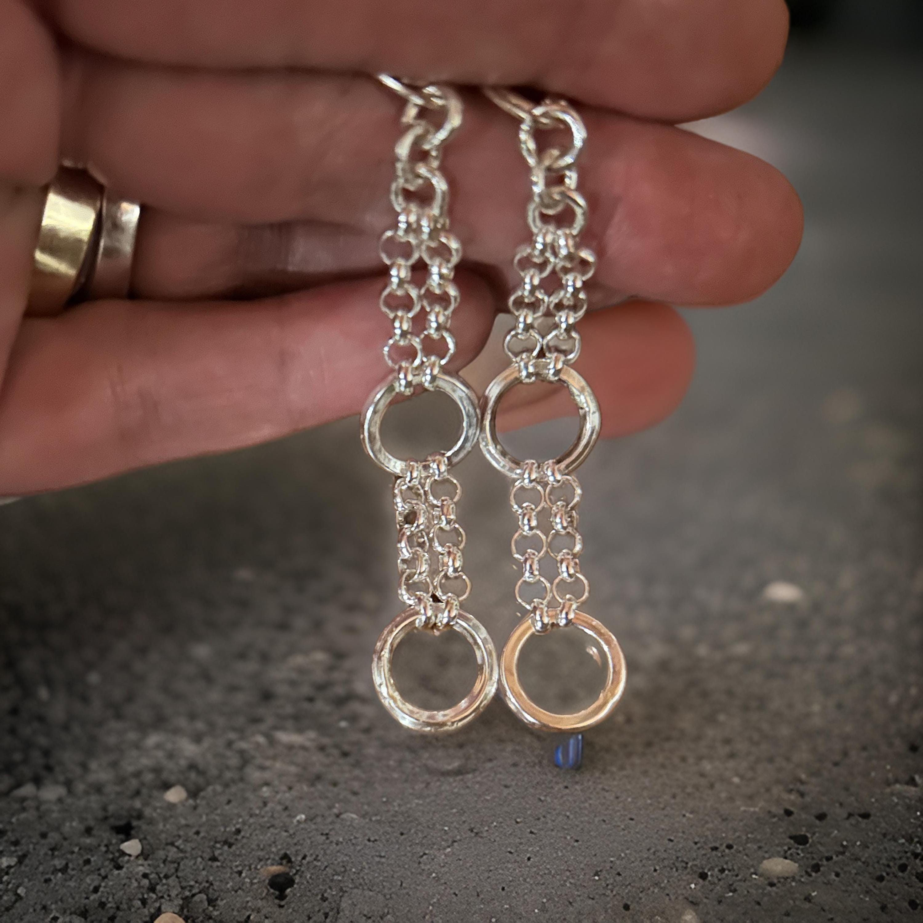 Sterling Silver Link Necklace, Earrings, Bracelet  Set – Optional – Timeless Handmade Jewelry