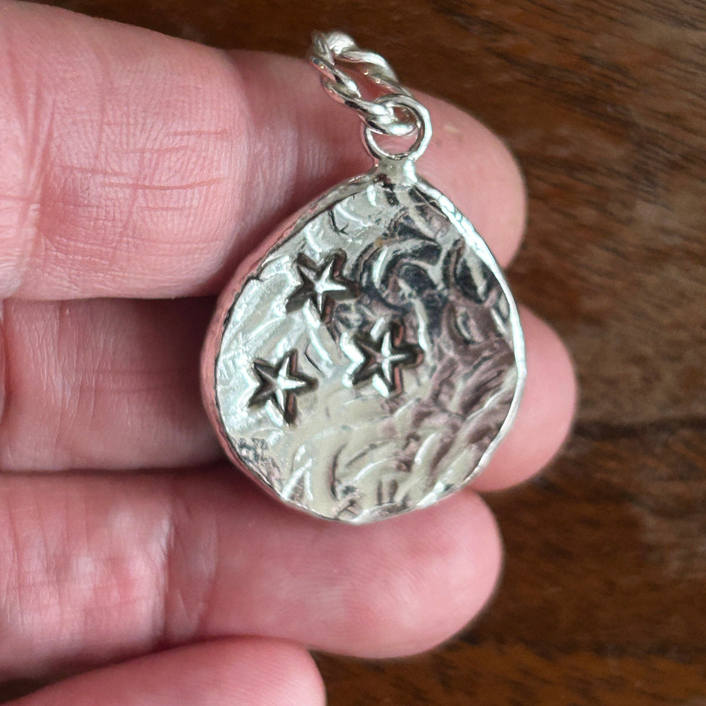 Sterling Silver Star Pendant Necklace Celestial Jewelry