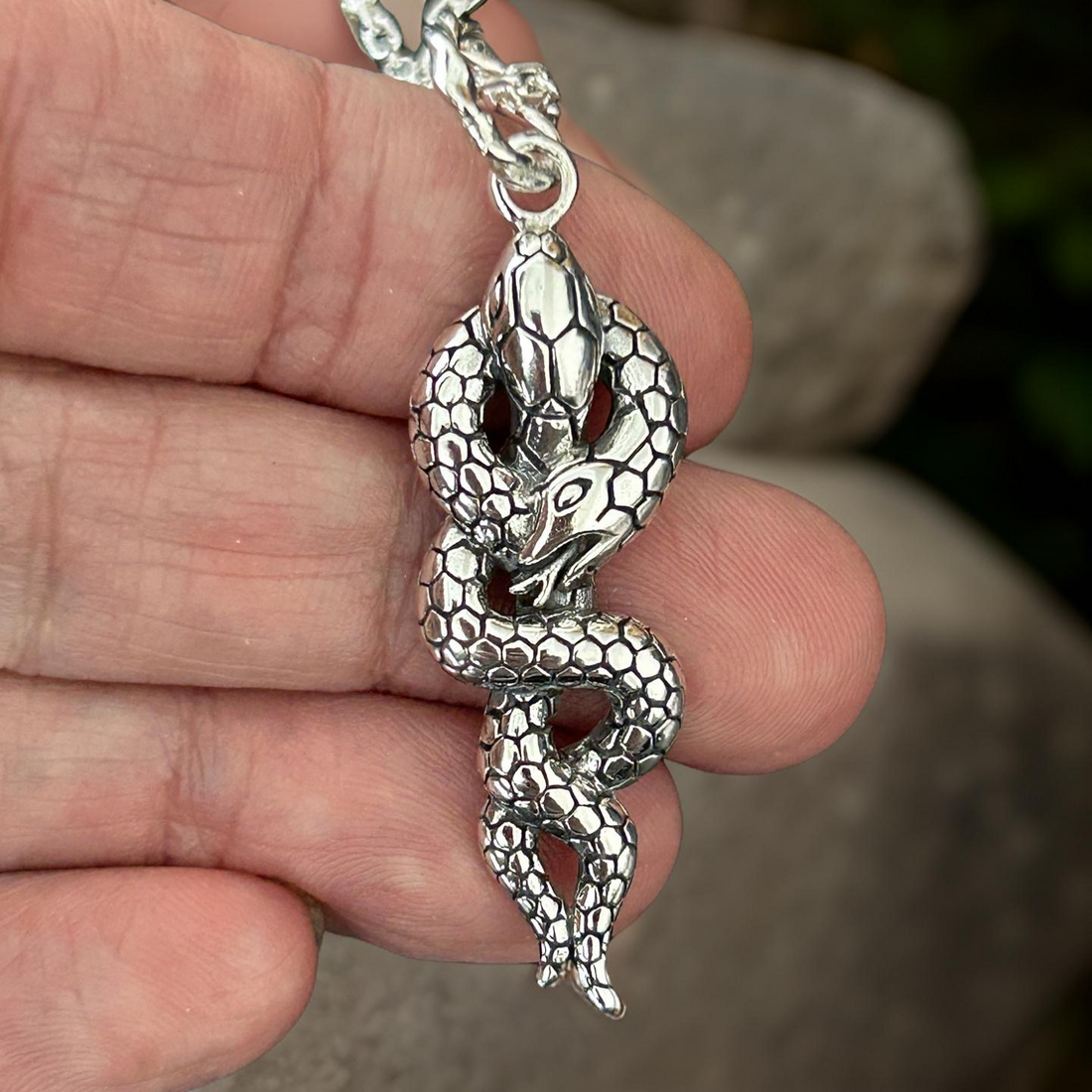 Double Snakes Necklace 