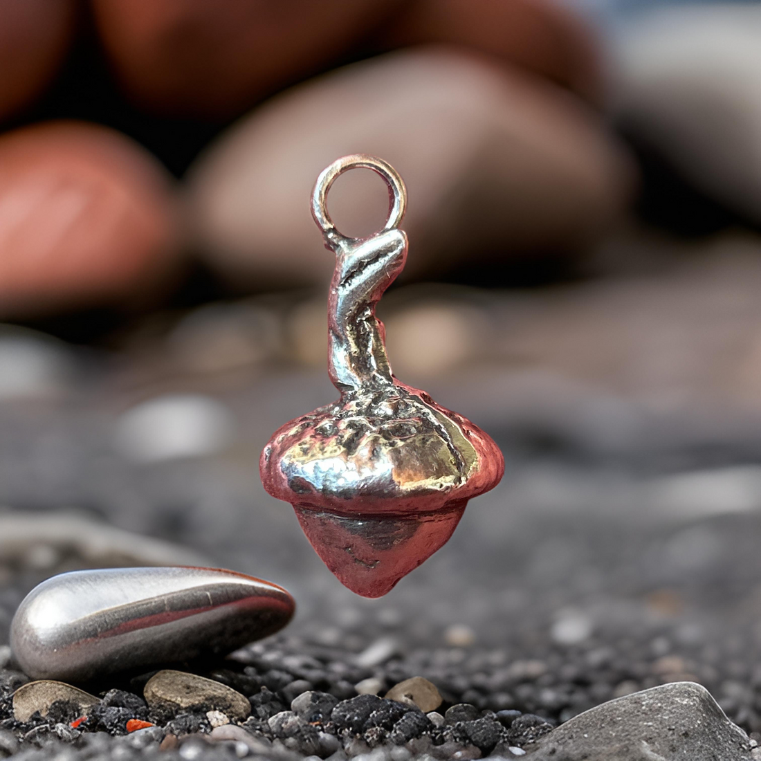 Silver Acorn Pendant Necklace | Handcrafted Jewelry