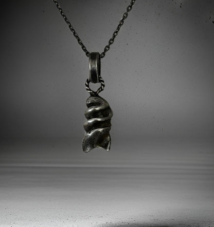 Sterling Silver Oxidized Spiral Men&