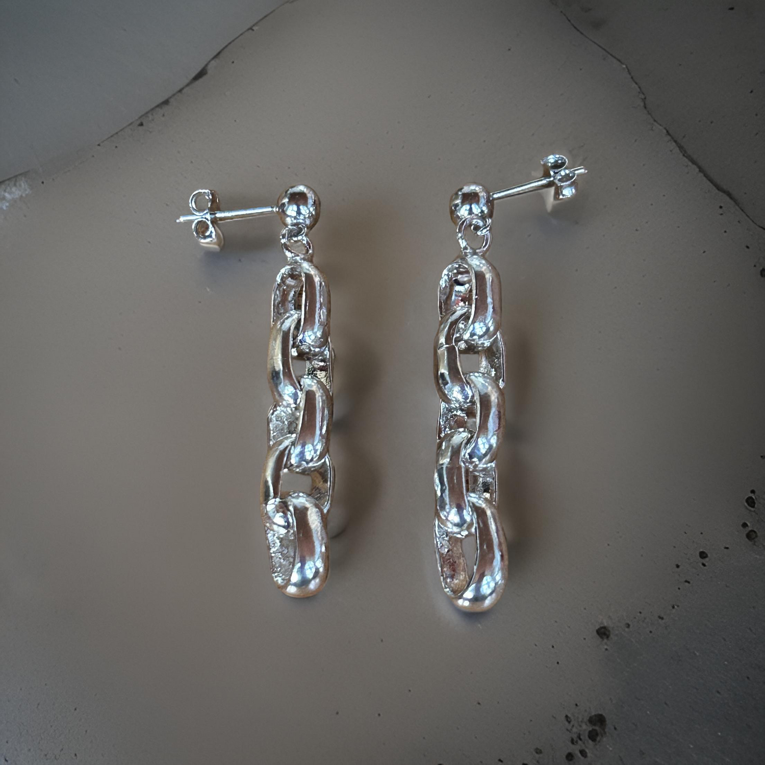 Silver Chain Earrings