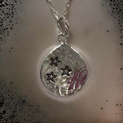 Sterling Silver Star Pendant Necklace Celestial Jewelry