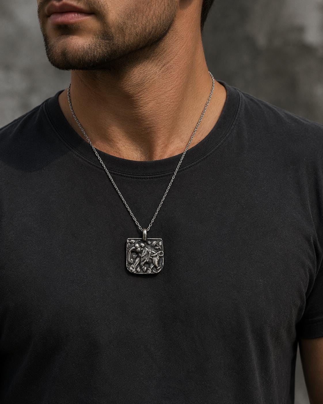 Handmade 999 Fine Silver Botanical Pendant Necklace – Nature Inspired Organic Design